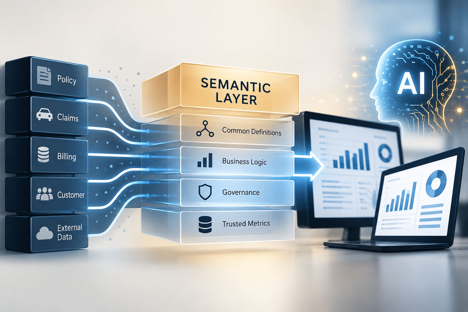 Semantic layer for AI and analytics